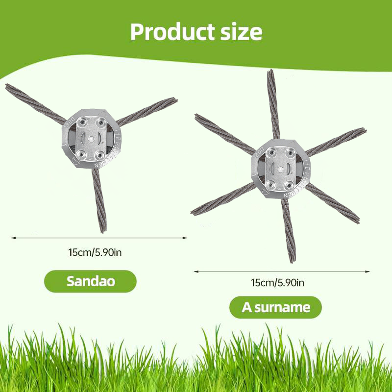 🔥6 inch Steel Wire Brush Cutter for Electric Trimmers