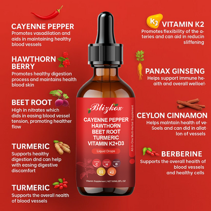 💎Blizkox® Multivitamins&Cayenne Pepper Supplement Daily Drops 2.0(👨‍⚕️𝐇𝐚𝐫𝐯𝐚𝐫𝐝 𝐌𝐞𝐝𝐢𝐜𝐚𝐥 𝐒𝐜𝐡𝐨𝐨𝐥 𝐑𝐞𝐜𝐨𝐦𝐦𝐞𝐧𝐝𝐞𝐝丨❤️‍🔥)
