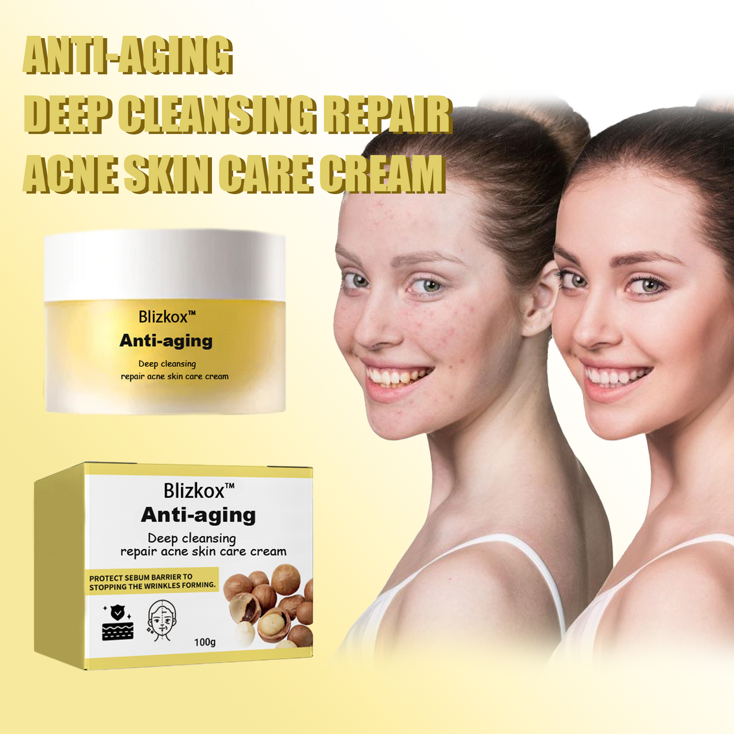 🔥🔥🔥Blizkox™🛒Nature’s Wrinkle Eraser: Macadamia & Peptide Fusion Cream🛒🔥🔥🔥